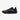 Chaussure de basketball Anta noire avec motifs tribaux et détails blancs, offrant un style unique et une performance optimale sur le terrain.