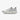 Chaussures de running Anta grises et blanches pour homme, avec semelle épaisse de performance et design respirant.
