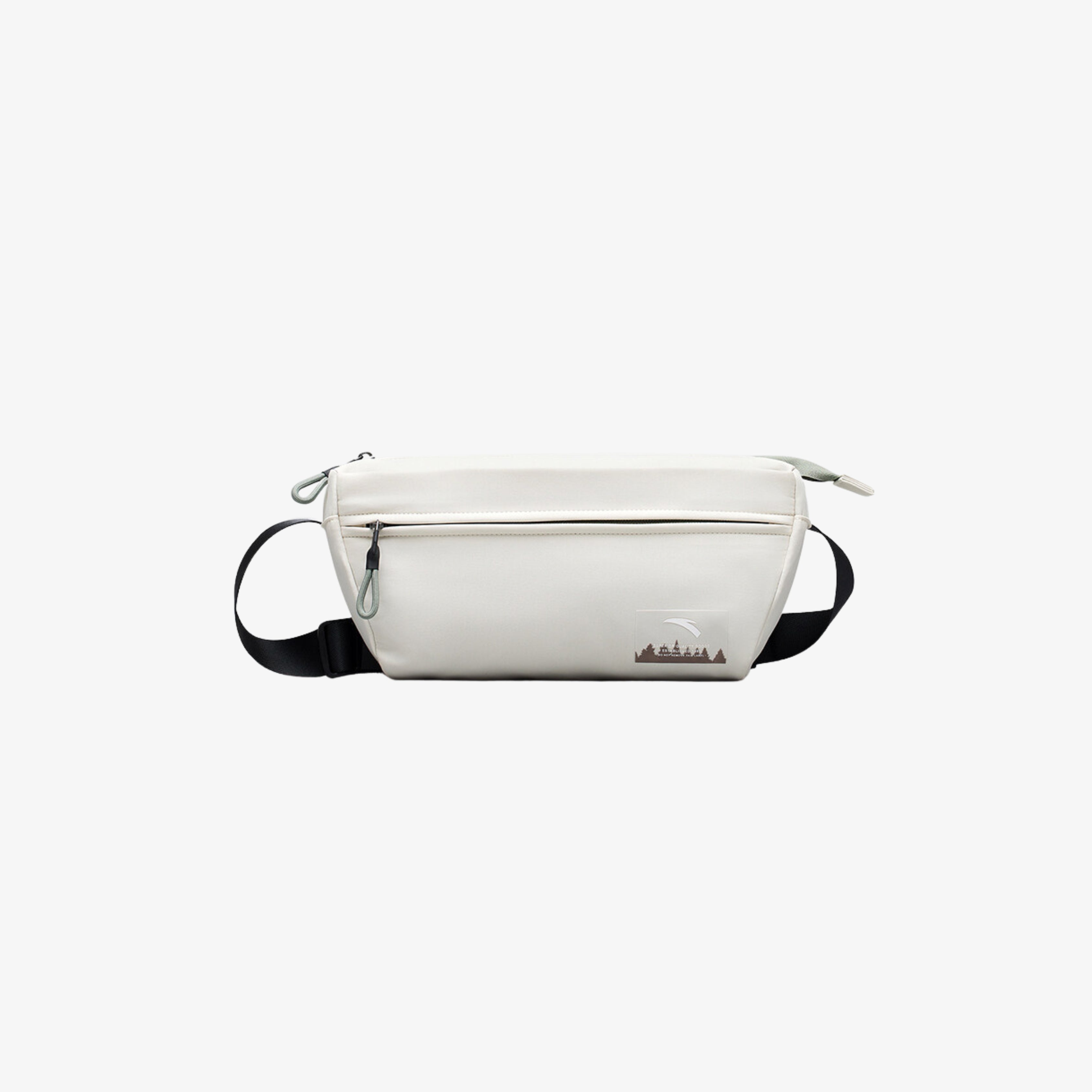 Sac banane Anta blanc, design minimaliste avec fermeture éclair frontale et sangle réglable, idéal pour sport et lifestyle