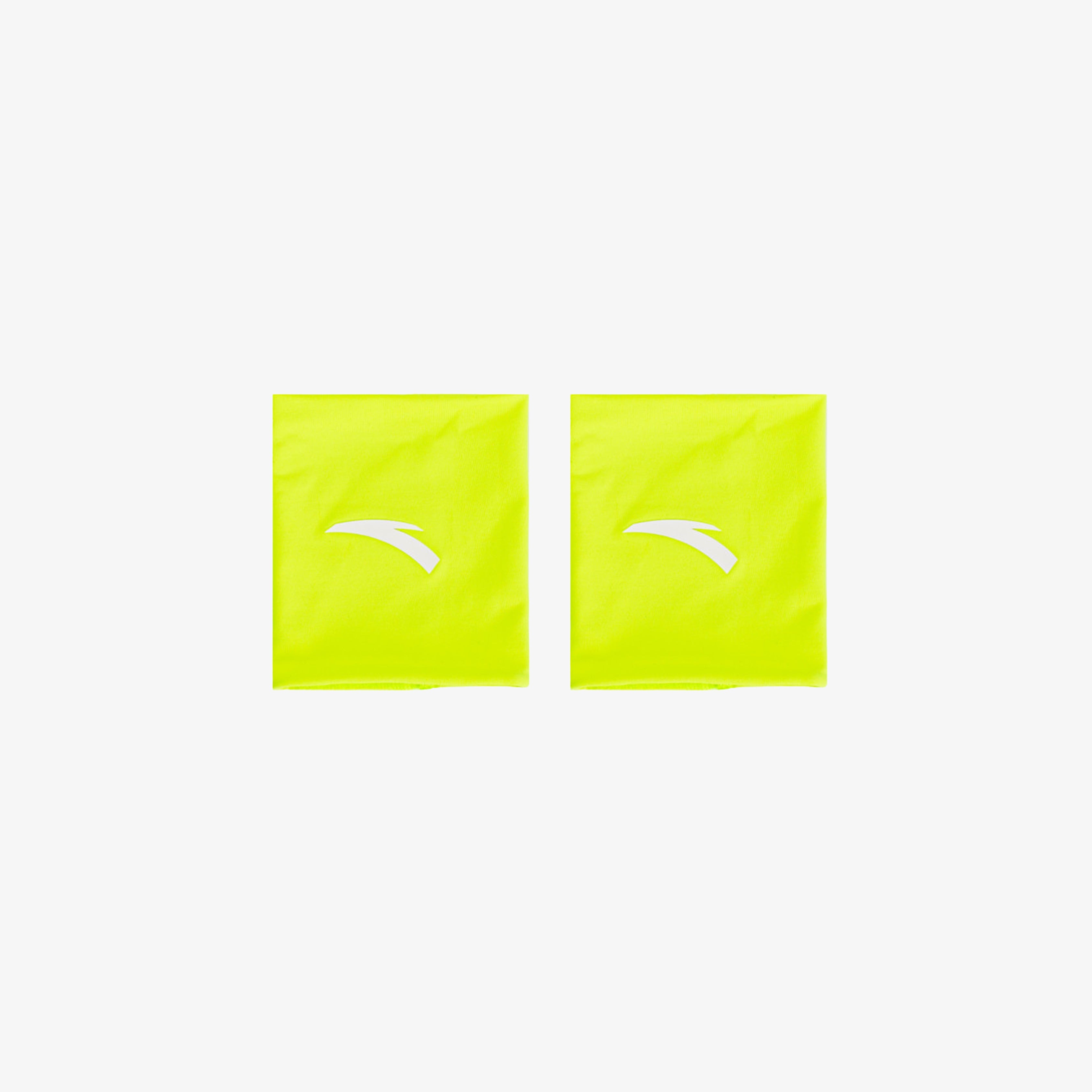 Bandeaux de sport jaune fluo avec logo blanc, accessoires pour fitness et running – neon yellow sports headbands with white logo, workout and training gear

