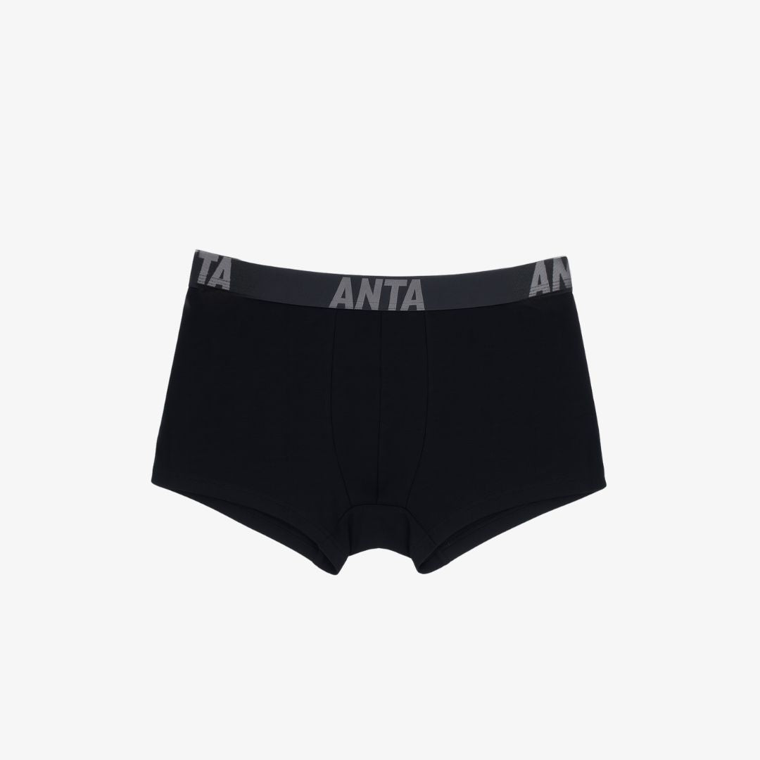 Boxer homme noir avec ceinture logo ANTA, black men's underwear with ANTA branded waistband

