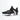 Chaussure de basketball noire avec semelle blanche, performance shoe for agility and comfort

