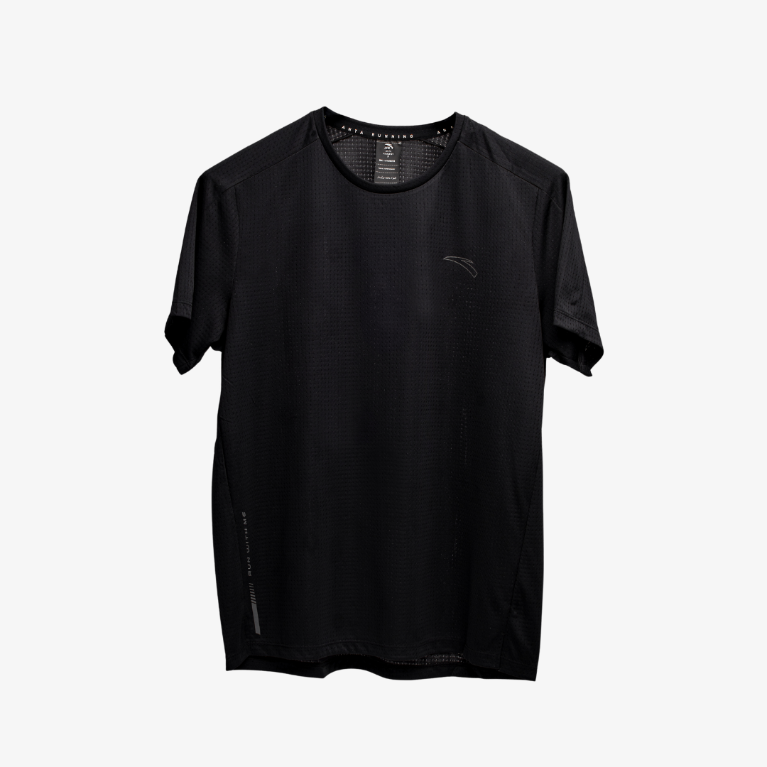 T-shirt de sport homme ANTA noir léger et respirant

