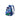 Sac à dos Anta Dazzle Blue vu de profil, design camouflage bleu et vert avec bretelles réglables et poche frontale zippée.

