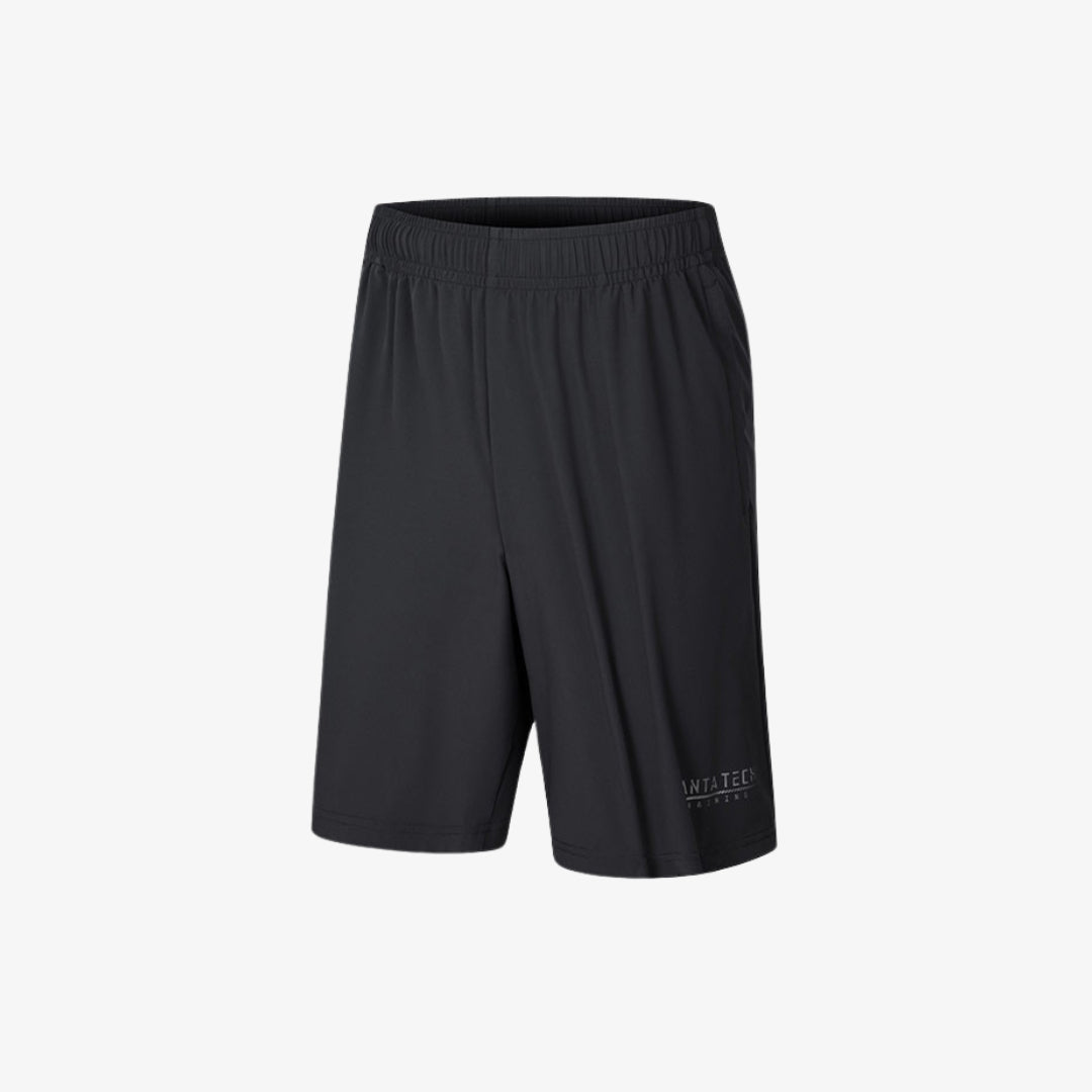 Short de sport noir pour homme, technologie Anta Tech pour confort et respirabilité – Black men's sports shorts with Anta Tech technology for comfort and breathability

