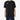 T-shirt de sport noir pour homme ANTA avec logo blanc sur la poitrine, coupe ample et confortable, idéal pour l’entraînement ou le basket.